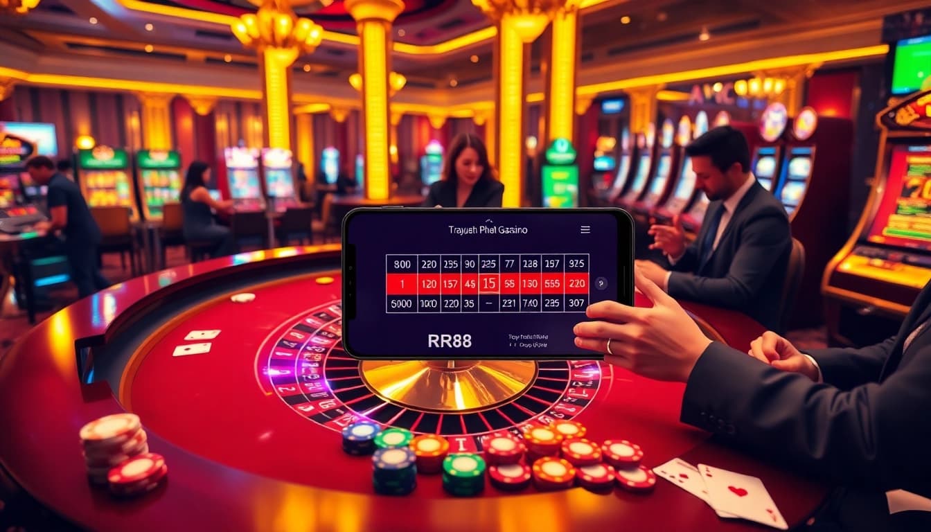 Experience the excitement of online gaming at trang chủ rr88 with vibrant casino visuals.