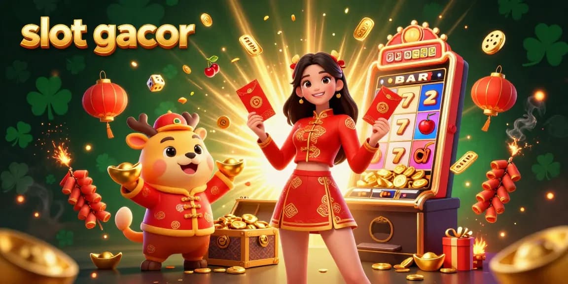 Play winning slot gacor games with vibrant characters amid jackpot celebrations bursting with excitement.