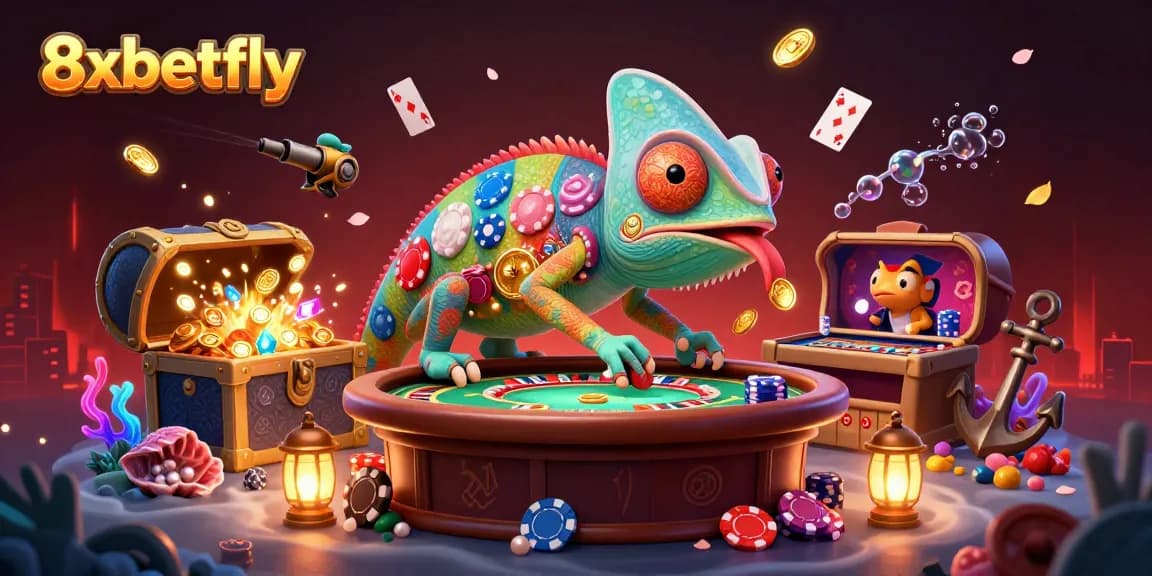 Experience gaming thrill at 8xbetfly with vibrant visuals and dynamic casino elements.