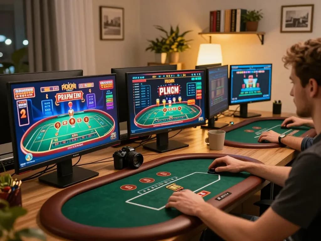 Engaging online gameplay scene showcasing caricature Chatgpt integration during a home gaming session