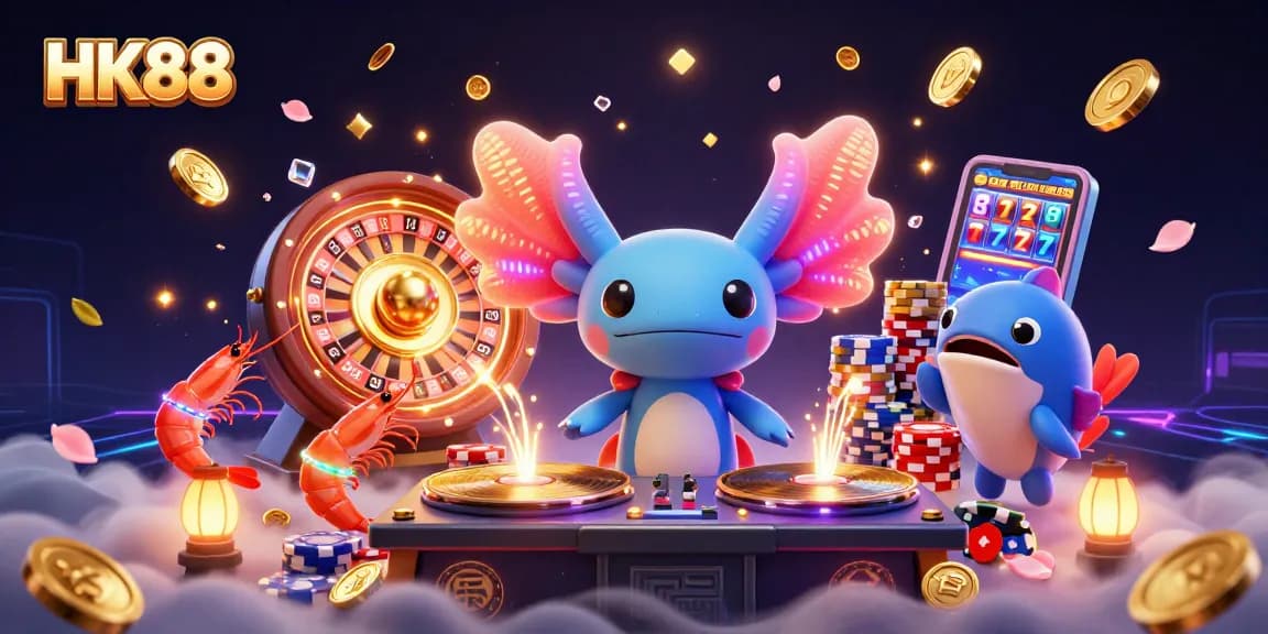 Engage in thrilling gameplay at HK88 with vibrant casino elements and exciting characters.
