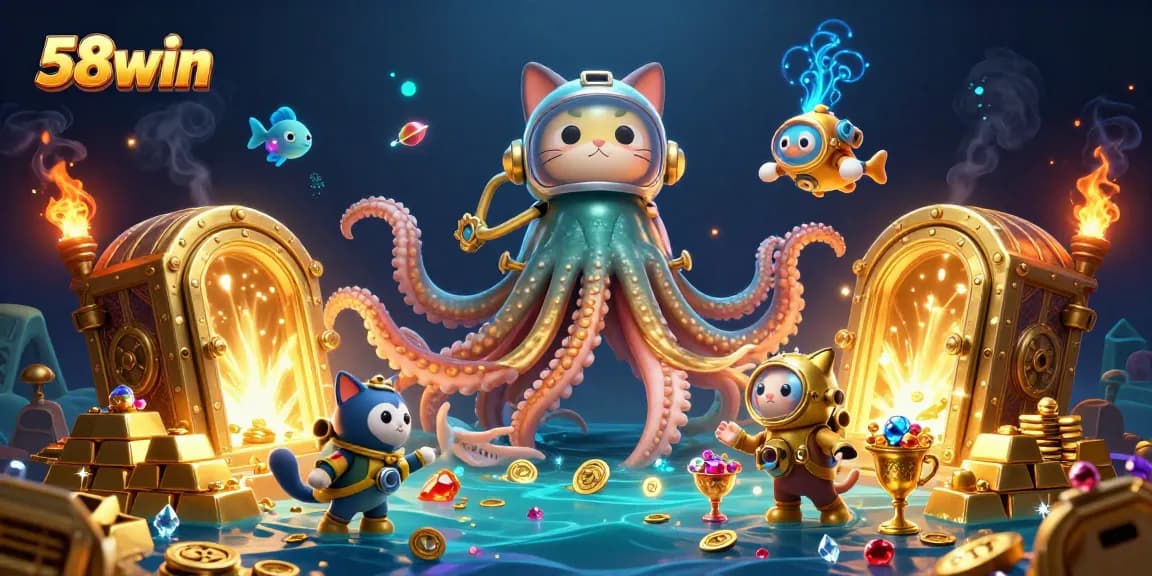 Experience thrilling wins with 58win's adventurous treasures in this vibrant casino scene.