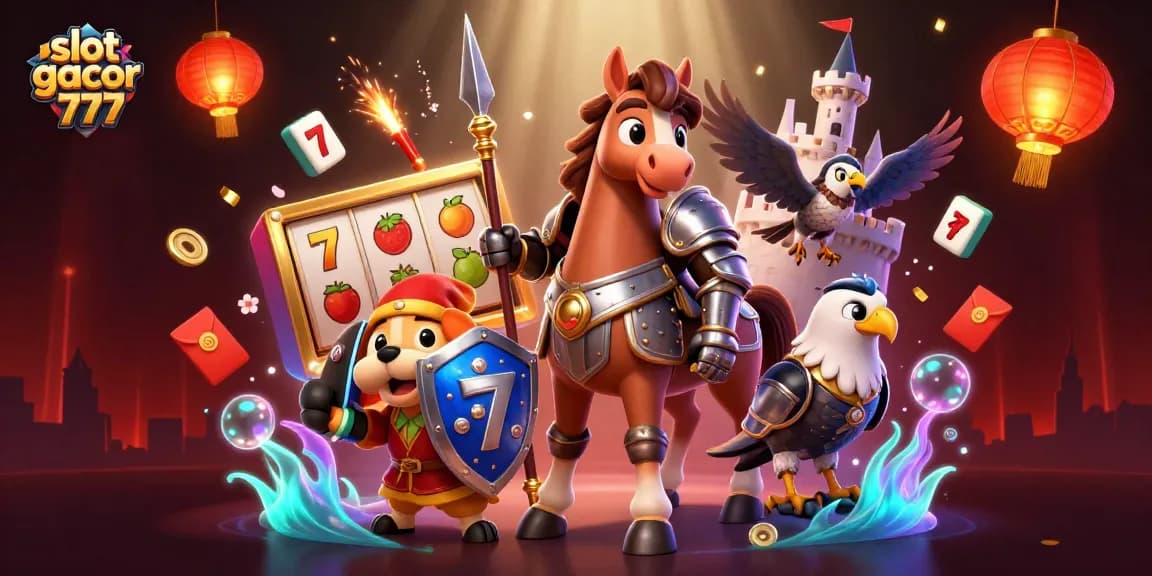 Play slot gacor 777 with captivating characters and vibrant casino elements.
