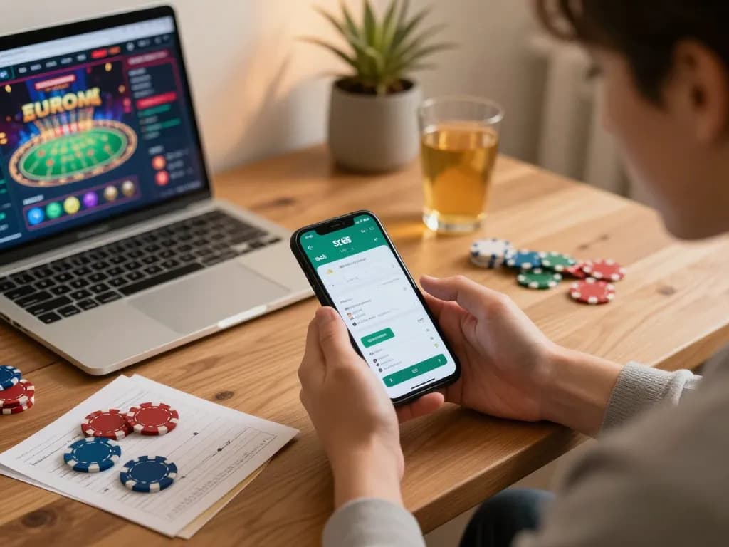 Player engages with the SC 88 app on their smartphone, emphasizing responsible gaming.