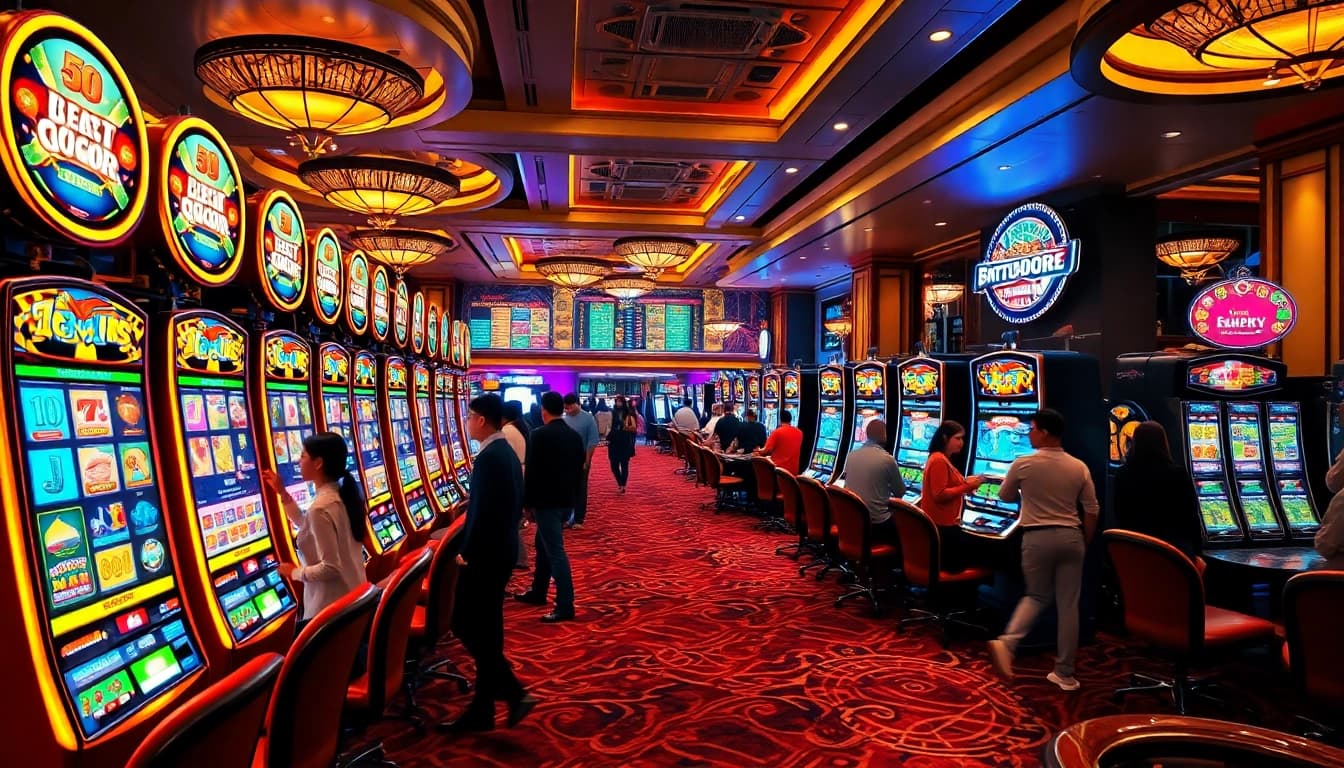 Experience potential wins with slot gacor machines in a vibrant casino atmosphere.