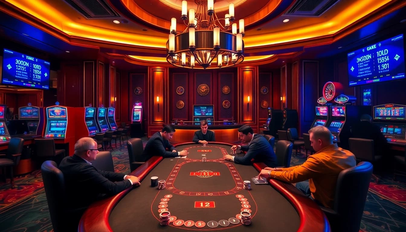 Experience the thrill of high-stakes poker with https://mm88.press/, showcasing intense gameplay and vibrant casino visuals.