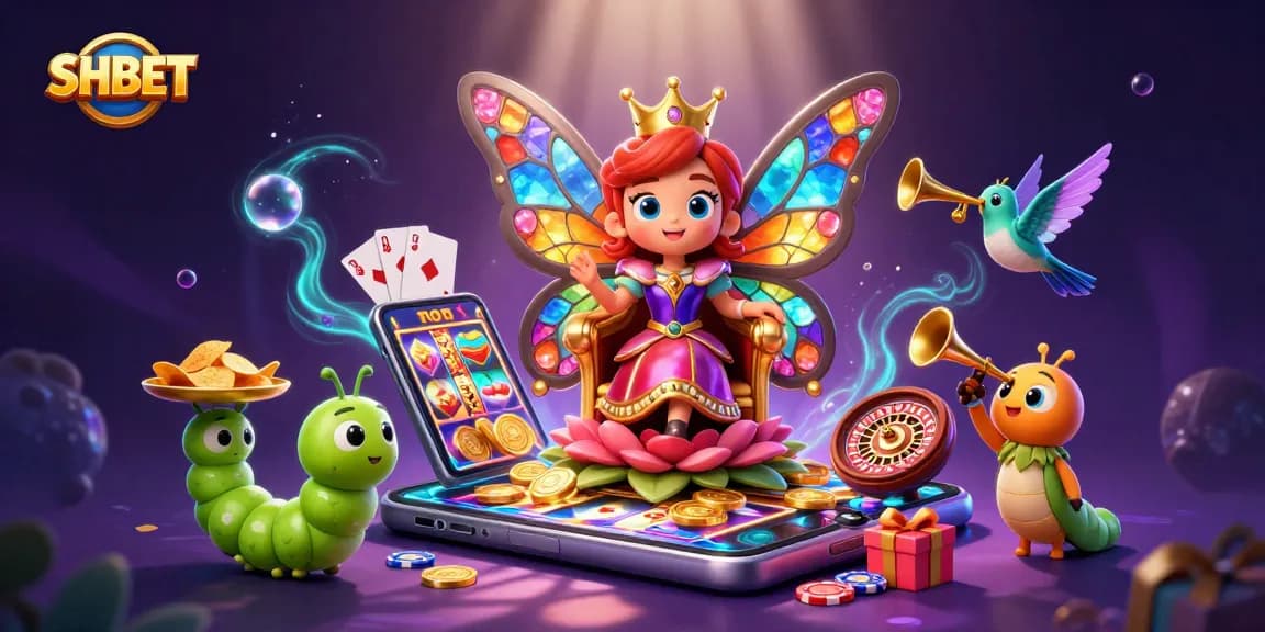 Engage in thrilling gameplay at SHBET with vibrant casino elements and enchanting characters.