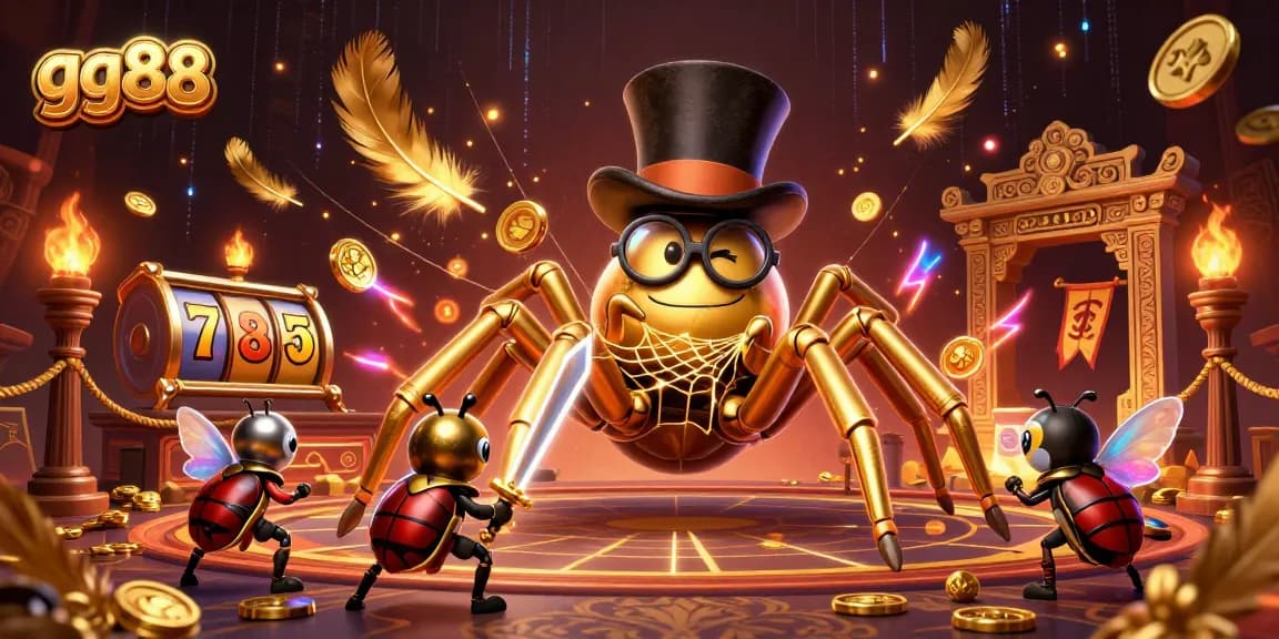 Engage in thrilling gameplay with gg88's 3D casino illustration depicting cheerful characters and lively gaming elements.