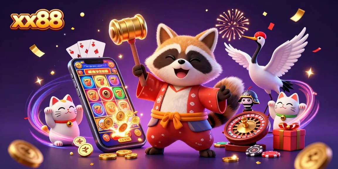 Spin into thrilling gaming action with the vibrant xx88 slot experience featuring lively characters.
