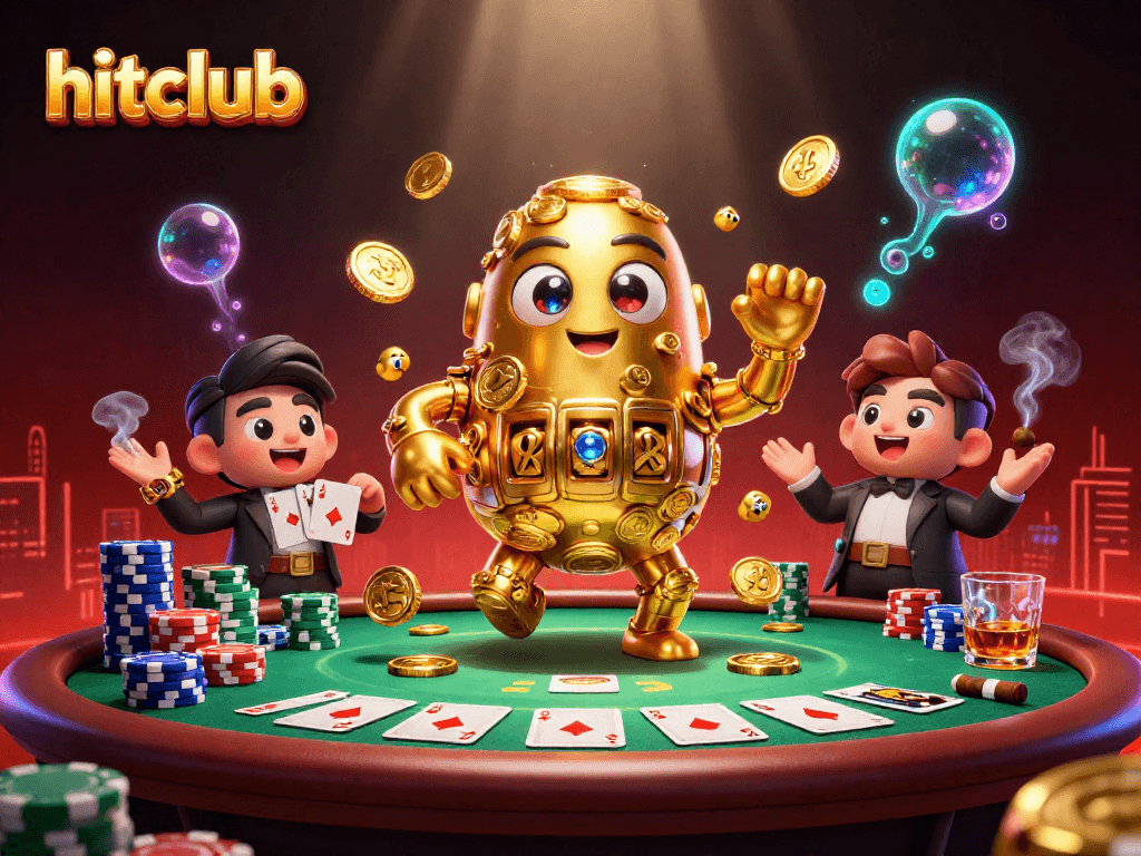 Engage with hitclub's dynamic poker scene featuring golden golem and rich gambling elements.