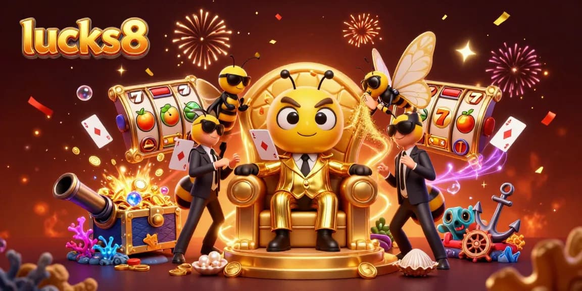 Experience the thrill of lucks8 gaming with 3D cartoon characters and vibrant slot elements!