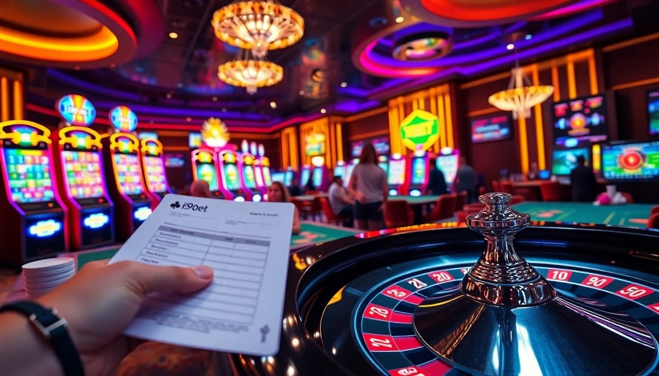 Experience the excitement of i9bet with players engaging at a lively online casino.