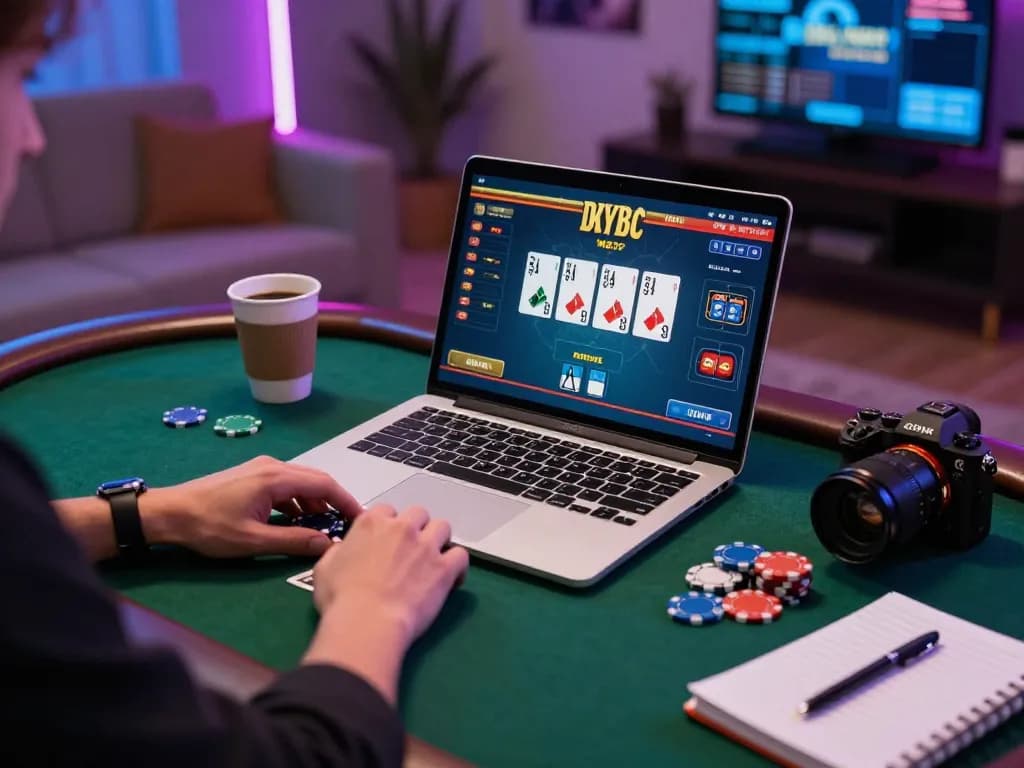 Player strategizing in a Rik vip online poker game, showcasing dynamic gameplay.