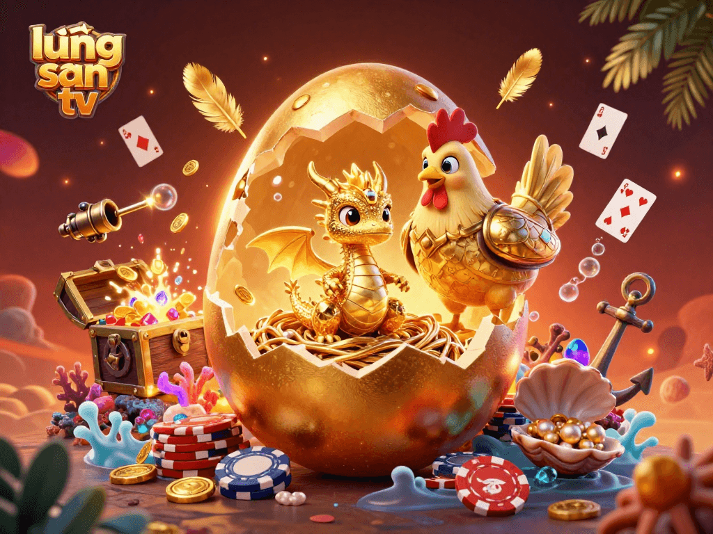 Bet on lương sơn tv to win big; a thrilling scene featuring a golden dragon and poker chips!