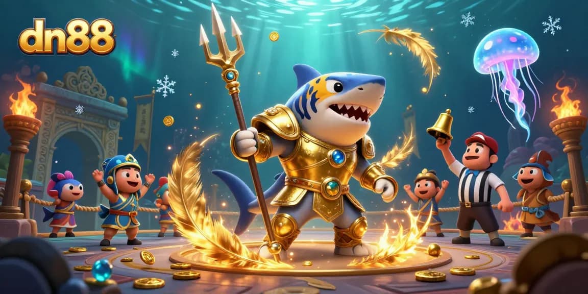 Engage in dynamic gameplay at dn88 with a vibrant underwater casino scene full of excitement.