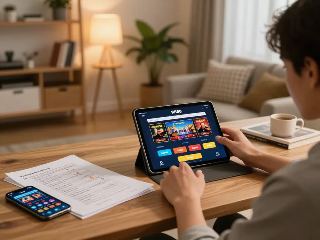 Engage with link w188 for online gaming strategies at a cozy home setup