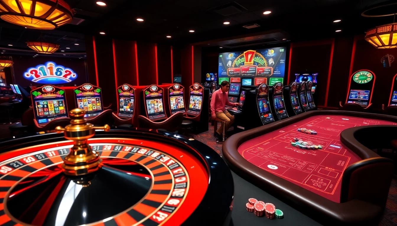 Engaging players at the Trang Chủ RR88 online casino with vibrant tables and exciting games.