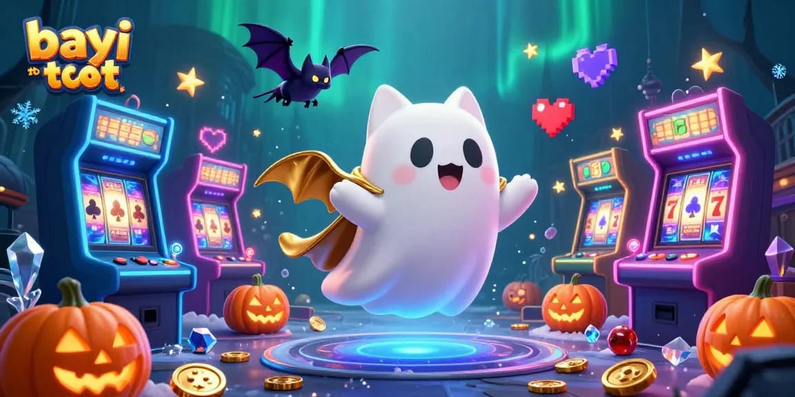 Engage with bayi toto slot's thrilling experience as a ghost cat explores an enchanted casino.