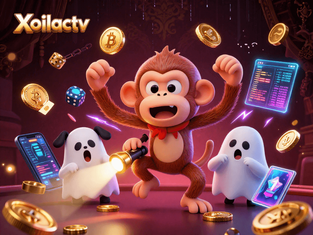 Xoilactv engages players with a dynamic ghost-hunter scene in a haunted casino.
