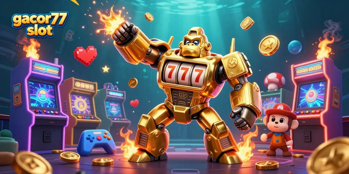 Menggunakan gacor77 slot, nikmati pengalaman bermain yang seru dengan elemen permainan berwarna-warni dan mesin slot yang menarik.