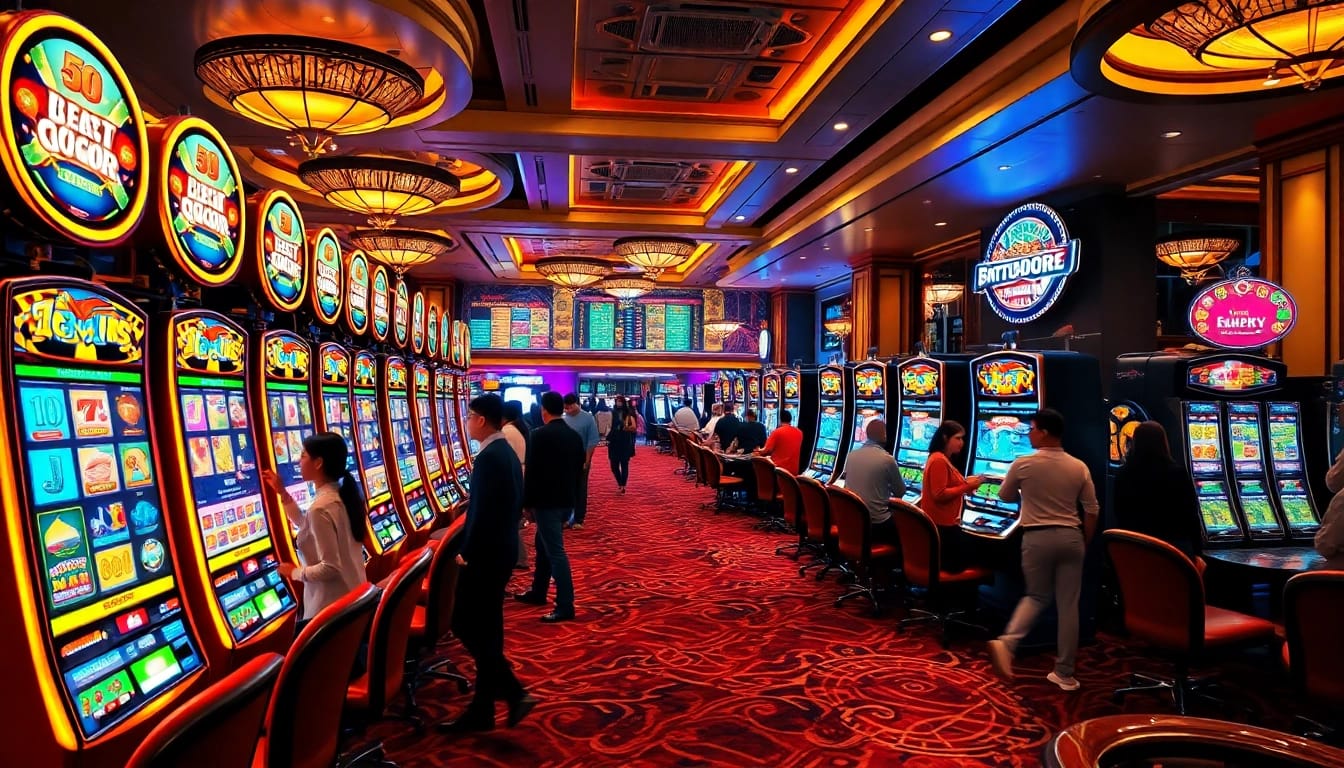 Experience potential wins with slot gacor machines in a vibrant casino atmosphere.
