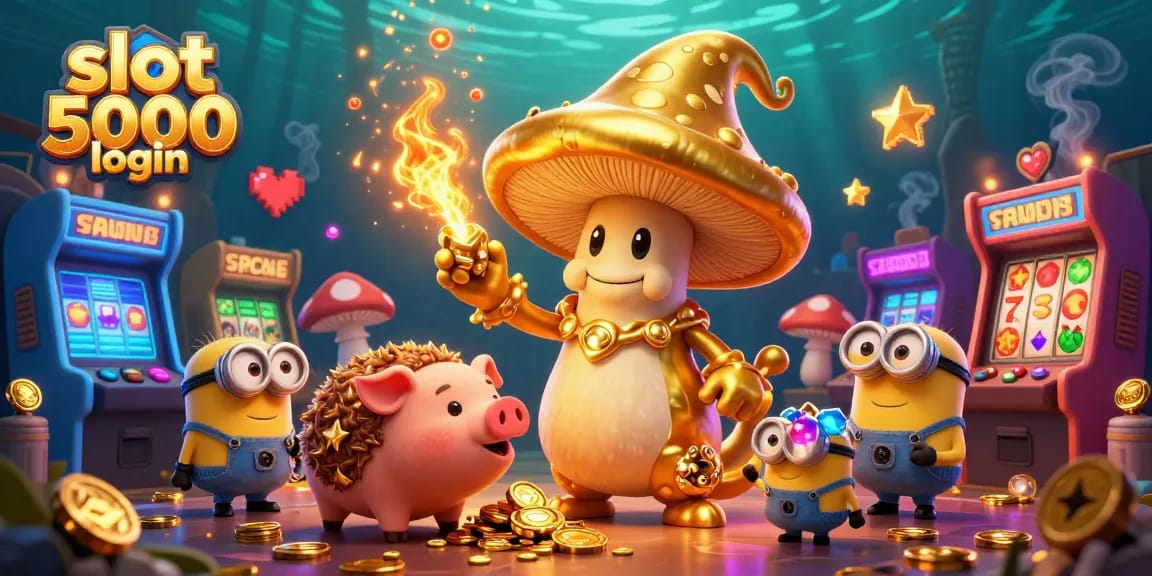 Experience fun with slot 5000 login games featuring magical characters and vibrant casino elements.