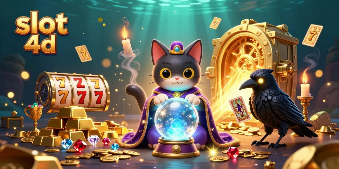 Experience immersive slot 4d excitement with a mystic cat, glowing raven, and rich treasures.