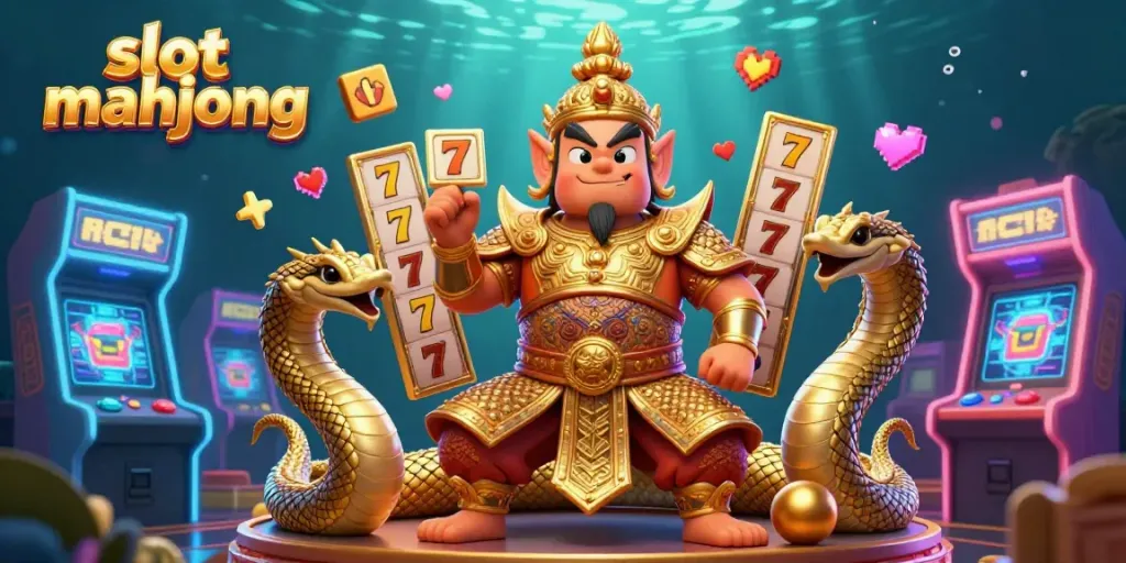 Menangkan slot mahjong dengan penjaga kuil yang bersahabat dan naga berkilau dalam ilustrasi kaya.
