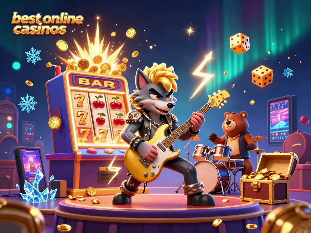 Experience the thrill at the best online casinos with engaging 3D casino characters and vibrant game elements.