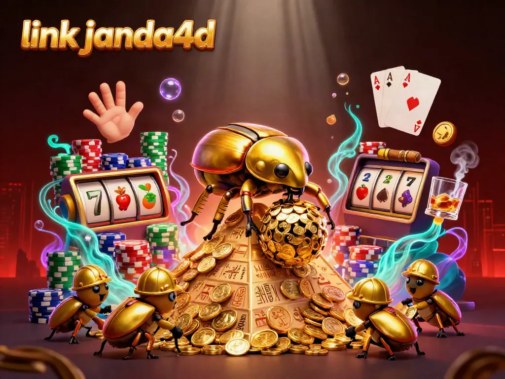 Menangkan permainan dengan link janda4d melalui ilustrasi kasino yang kaya akan elemen game.
