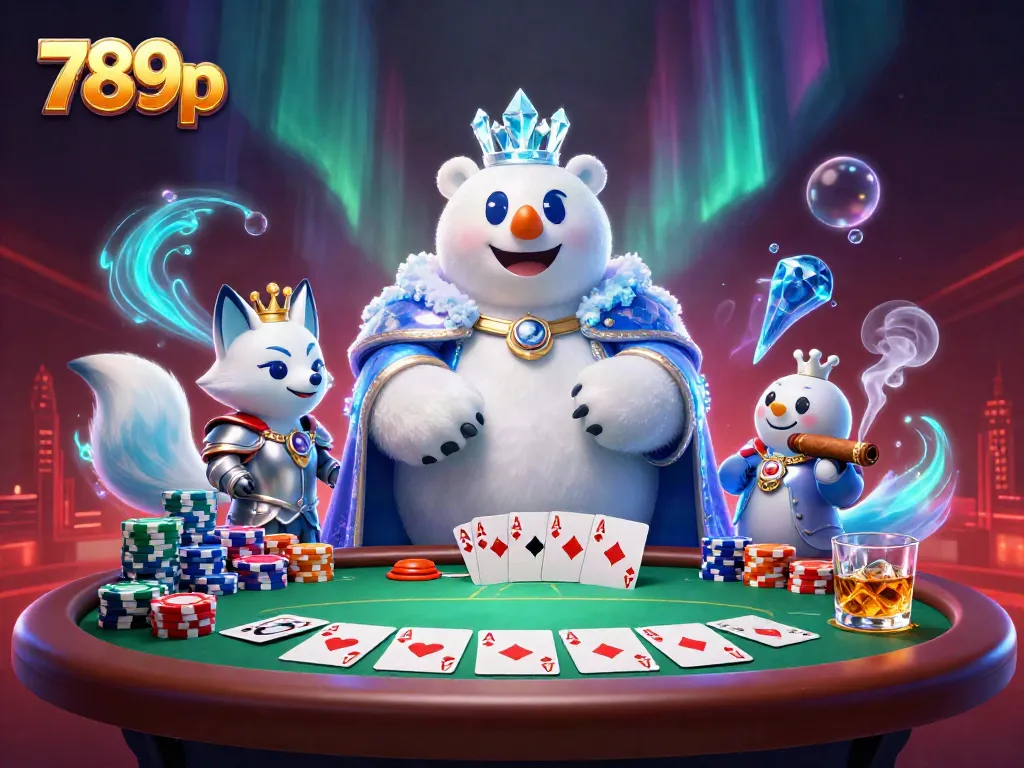 Experience thrilling poker action with 789p featuring a 3D ice king polar bear and playful elements.