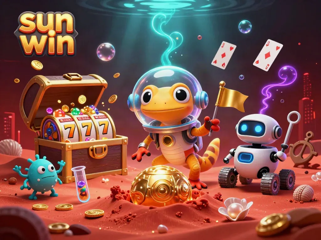 Engage with 'sun win' and experience thrilling casino adventures in a vibrant Mars setting.