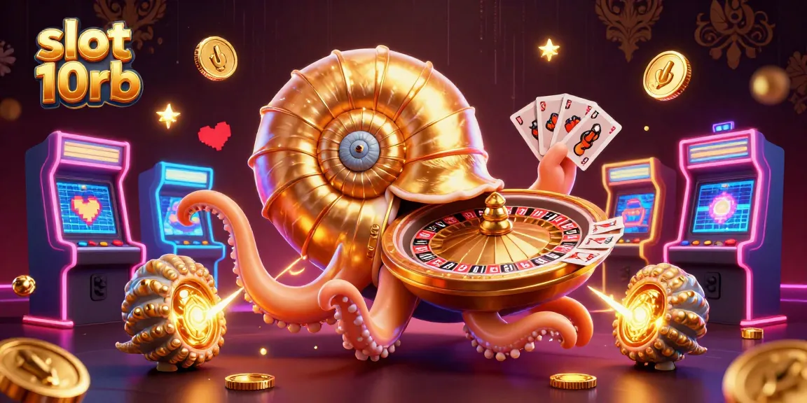 Spin the reels with slot 10rb amidst vibrant 3D casino elements and glowing game machines.