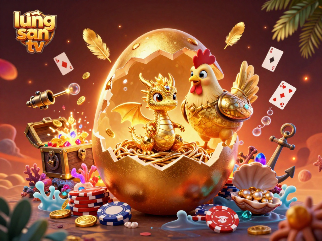 Bet on lương sơn tv to win big; a thrilling scene featuring a golden dragon and poker chips!