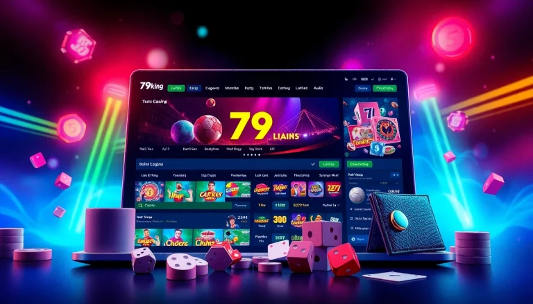 Interfaz de la plataforma de apuestas en línea 79king que muestra juegos vibrantes y un diseño fácil de usar