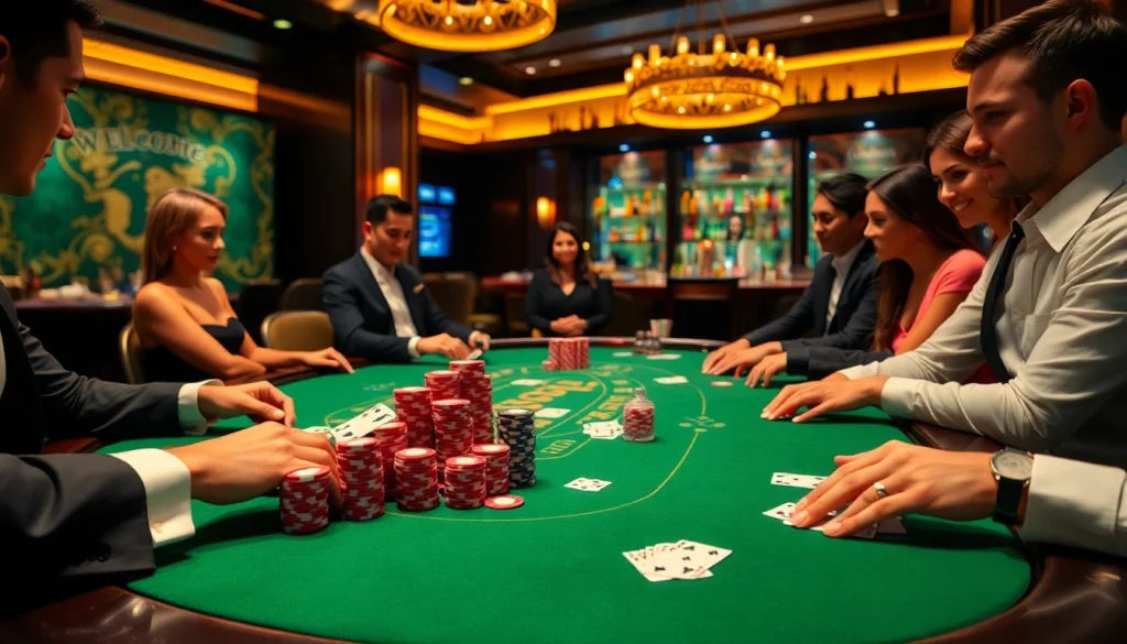 Experience an exciting poker game at GG88 with vibrant chips and sleek cards.