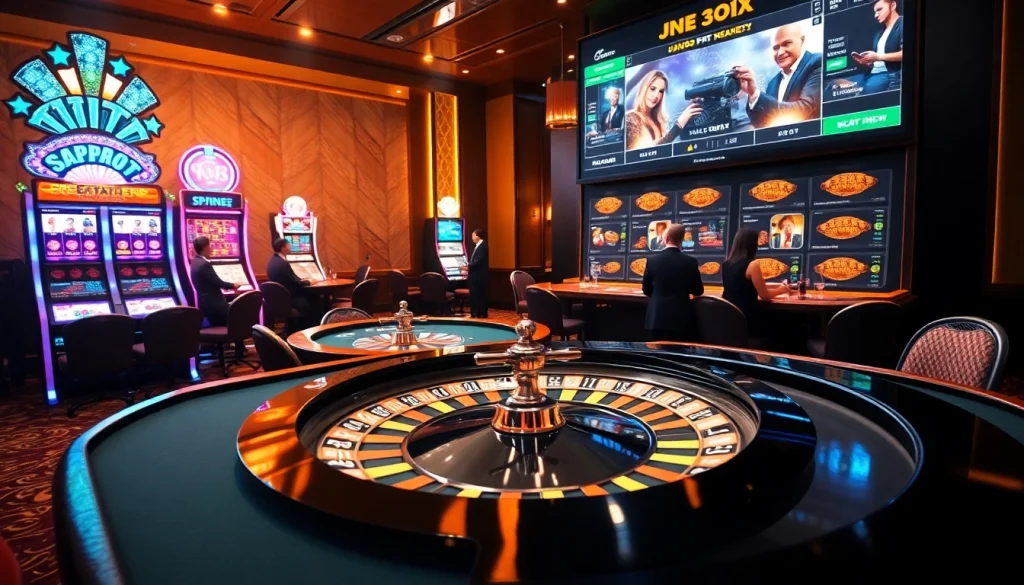 Experience the thrilling atmosphere of online gambling at https://mm88.sa.com/ with vibrant casino elements.