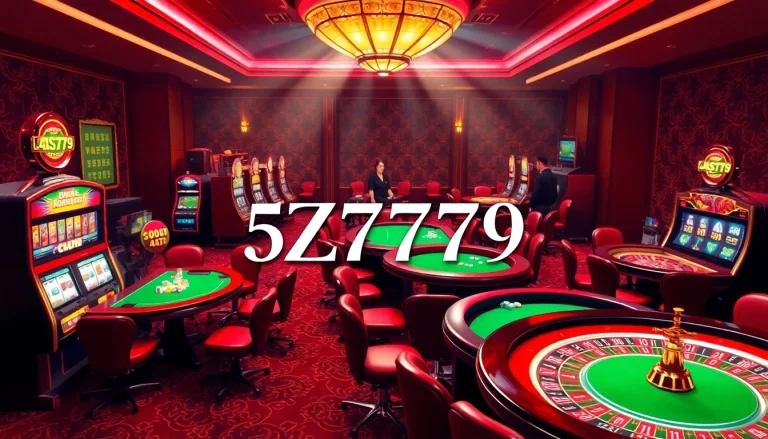 Players enjoying thrilling casino games with vibrant elements showcasing 5Z7779.