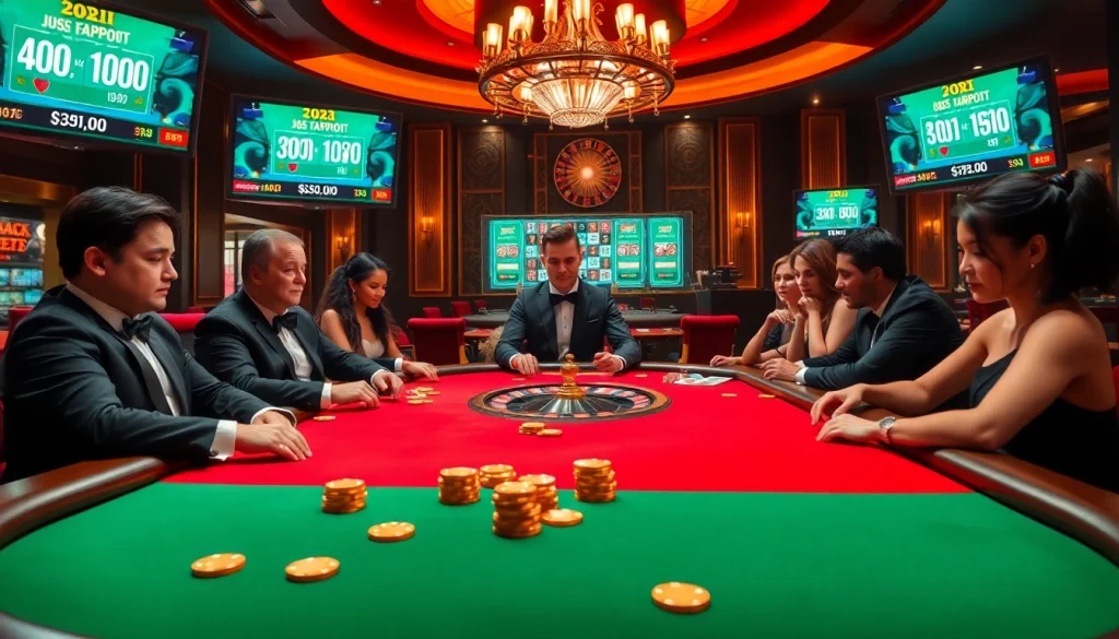 Gamble on exciting payouts at https://www.6slots8.com/ with vibrant poker and roulette scenes.