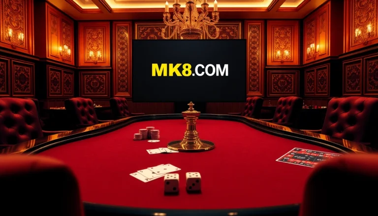 Experience the thrill of high-stakes betting at MK8.COM with luxurious poker and casino elements.