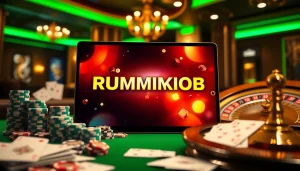 התחברו לרמיקוב אונליין בסצנה ססגונית בהשראת קזינו המציגה אלמנטים של משחק דיגיטלי.