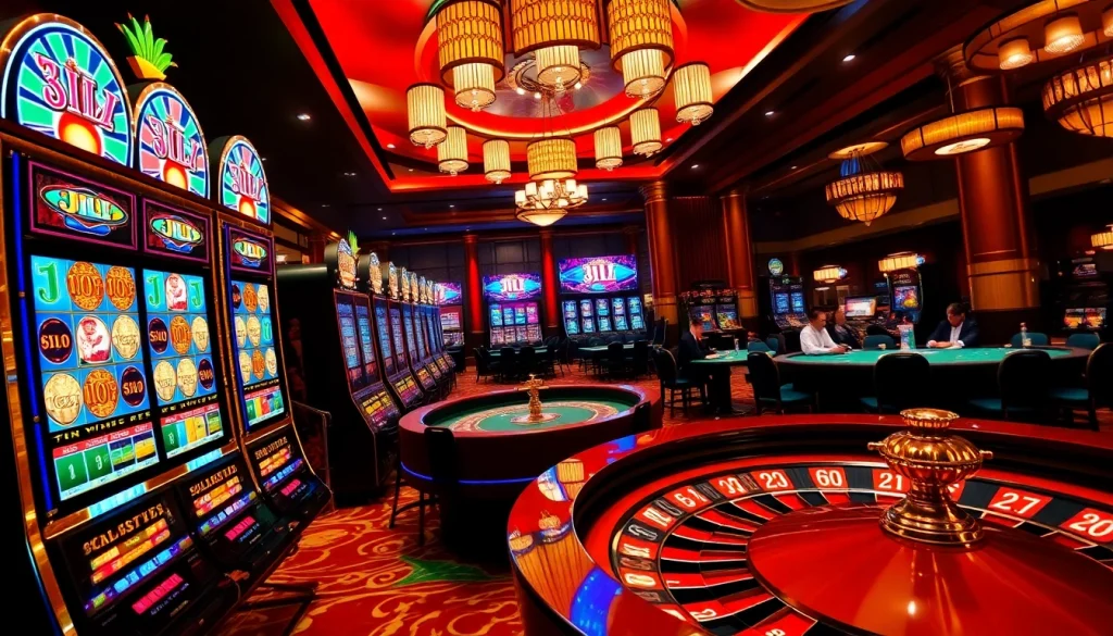 JILI slot machines and roulette wheel create a thrilling online gaming experience.