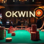 Experience thrilling gameplay at OKWIN's luxurious casino with vibrant tables and exciting slot machines.