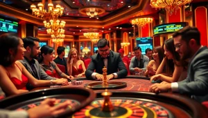 Players betting at a luxurious casino table, exploring if is hidden wiki illegal amidst thrilling poker action.