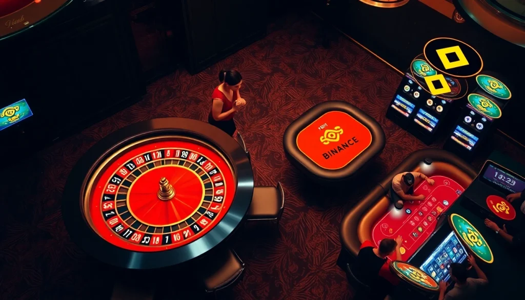 Experience excitement with Binance 회원가입 as players engage in a thrilling casino atmosphere.