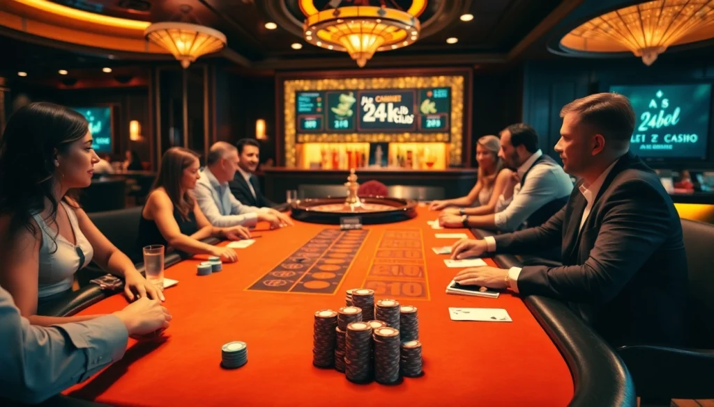 Trải nghiệm cảm giác hồi hộp tại 24kclub khi người chơi cạnh tranh trên những bàn cược sang trọng.