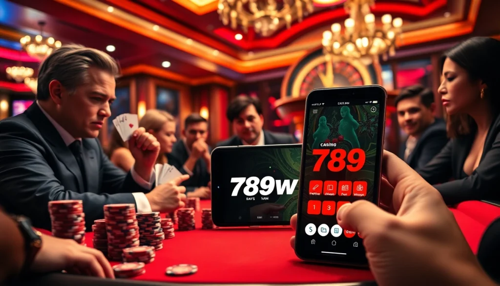 Experience the thrill of high-stakes poker with the app 789win in an exciting casino setting.