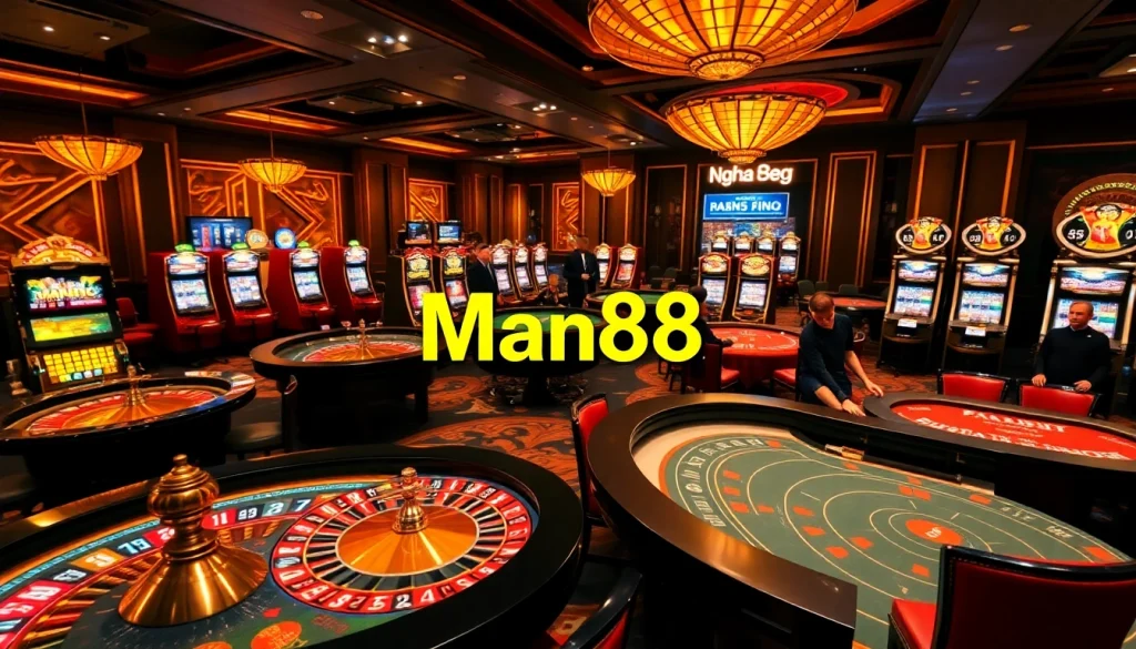 Navigating the exciting world of nhà cái Man88 with vibrant casino games and stylish designs.