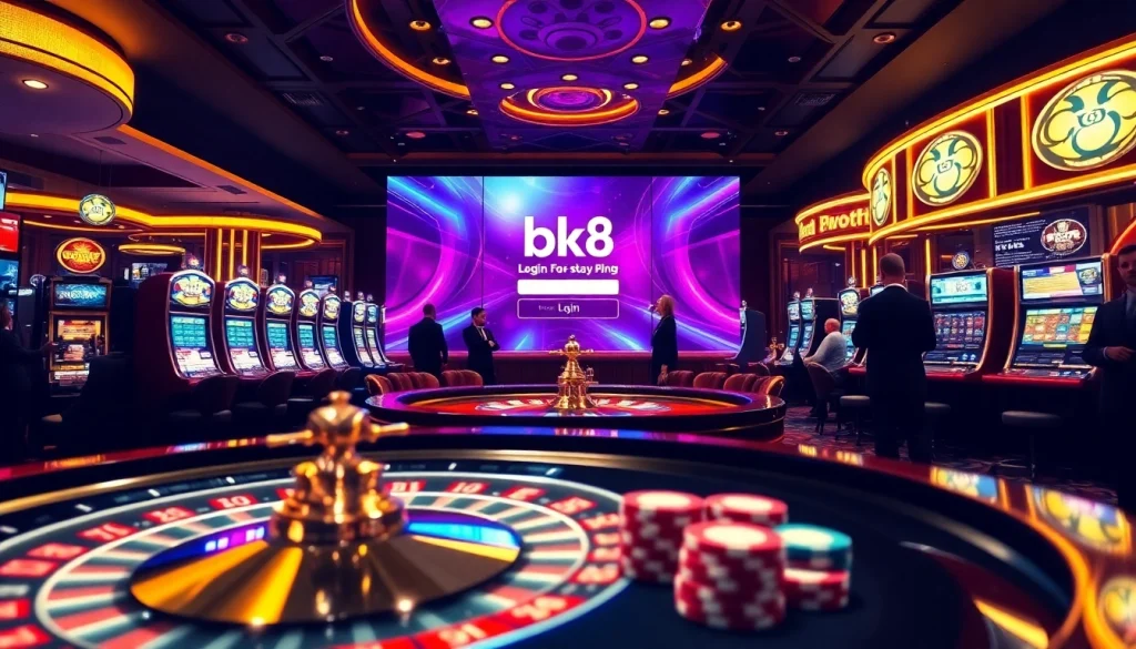 Enjoy seamless bk8 login access in this vibrant casino scene filled with excitement.