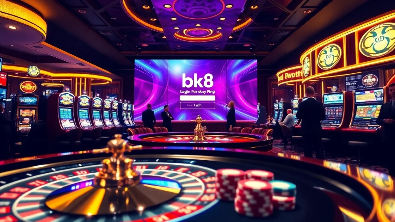 Enjoy seamless bk8 login access in this vibrant casino scene filled with excitement.